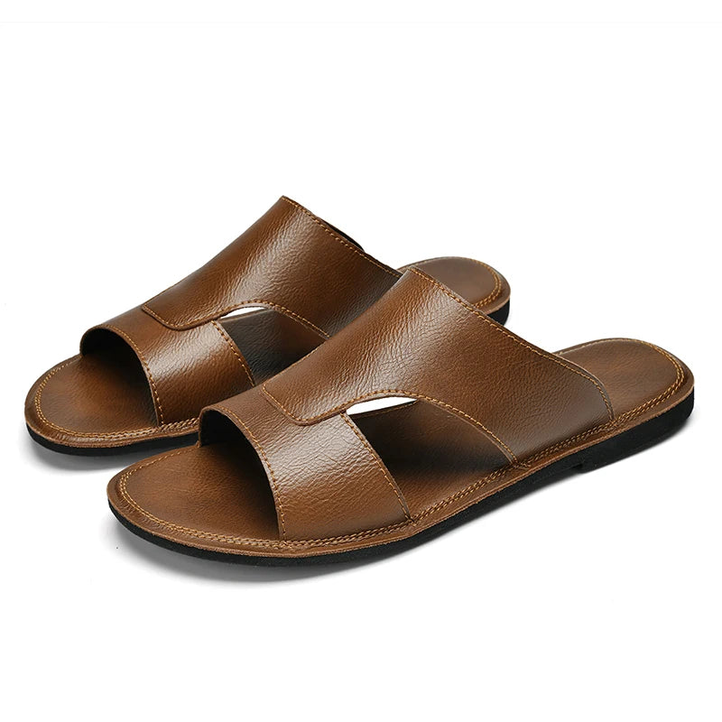 High Quality Soft Leather Slippers- CH 2102