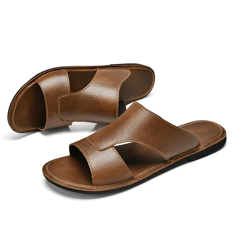 High Quality Soft Leather Slippers- CH 2102