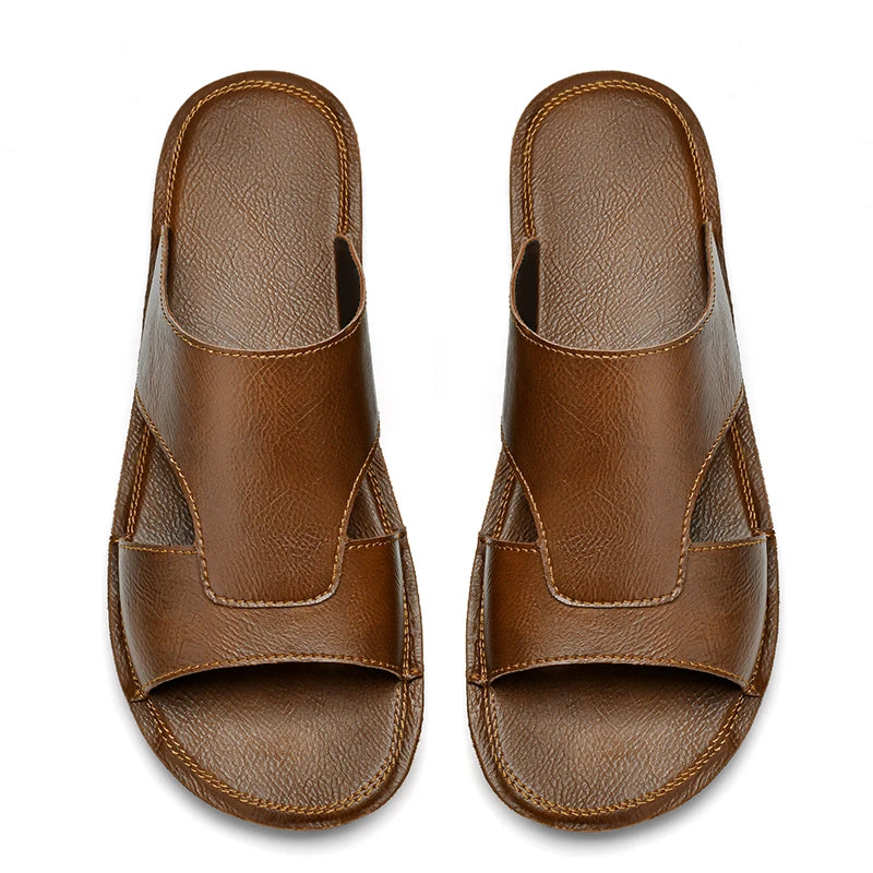 High Quality Soft Leather Slippers- CH 2102