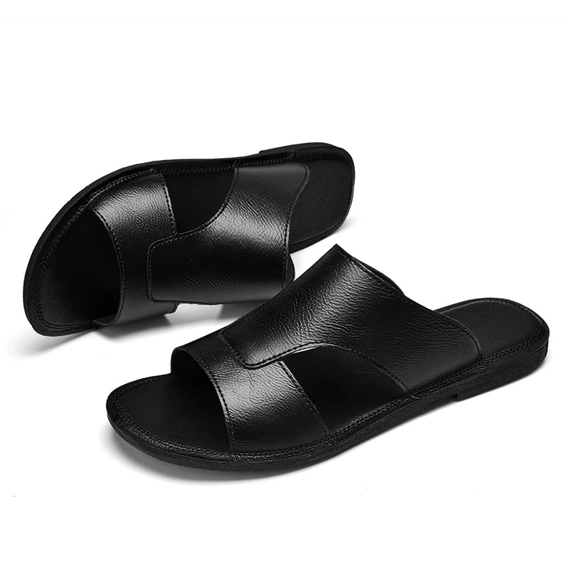 High Quality Soft Leather Slippers- CH 2102