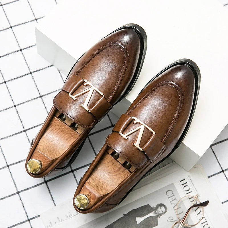 Brogue Spring Ankle Leather Shoes - 13941