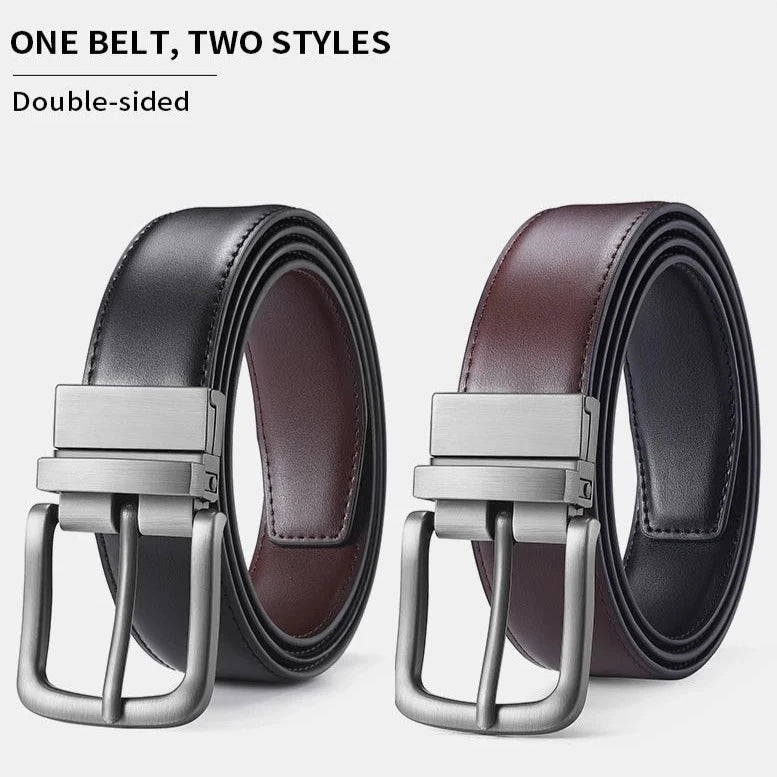 Genuine Leather Men Reversible Belt