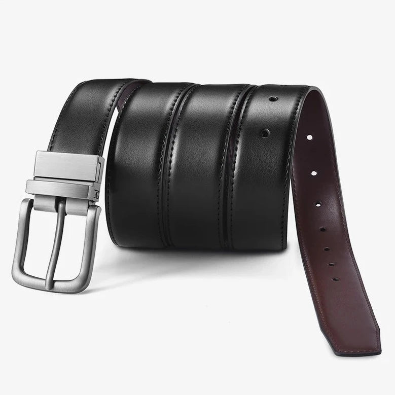 Genuine Leather Men Reversible Belt