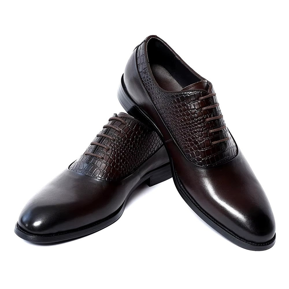 Luxury Original Men Leather Lace-up Shoes-3073-CHM-204