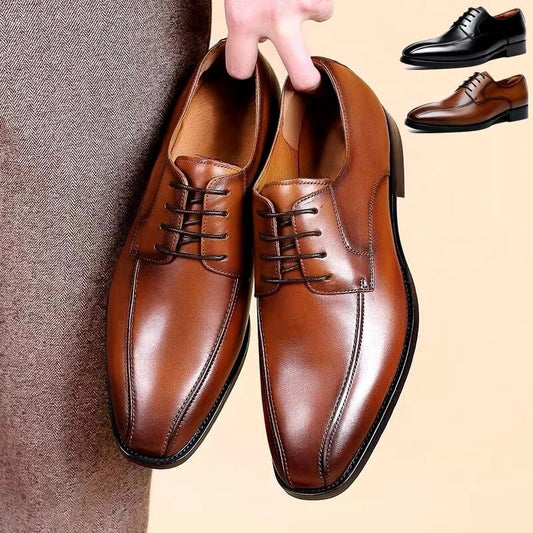 Men Lace Up Designer Soft-Soled Leather Shoes-3075-CHM-206