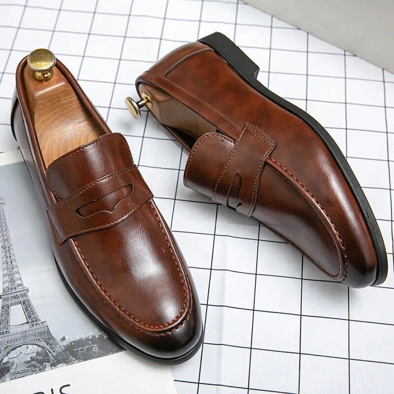 Spring Autumn Loafers Men Business Shoes- 13950