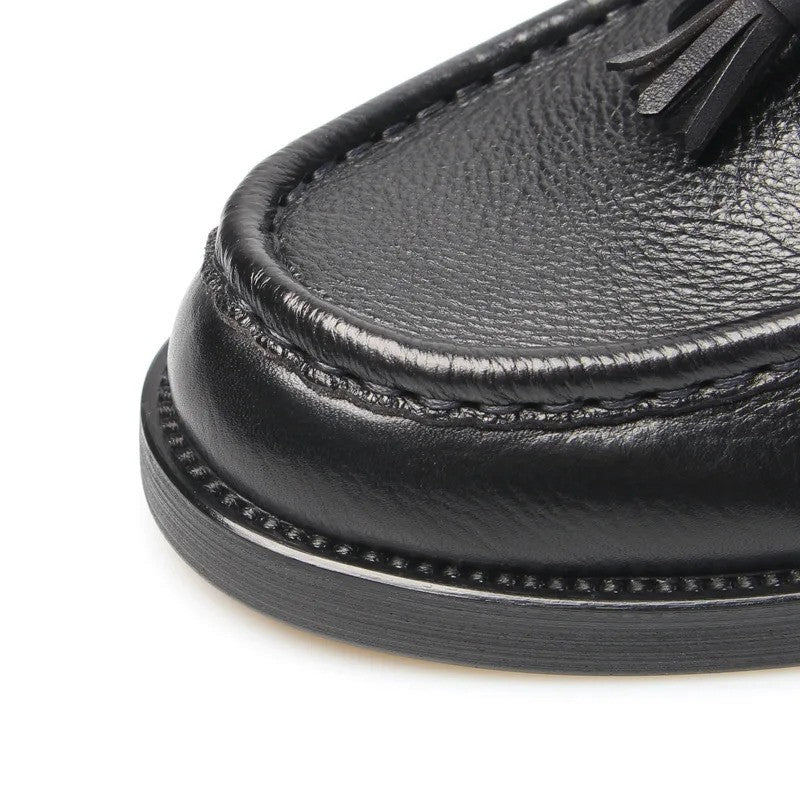 Men Business Formal Shoes Genuine Leather Breathable Men Flats- 13952