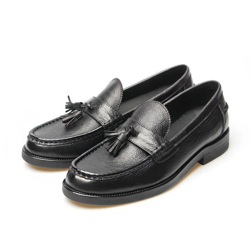 Men Business Formal Shoes Genuine Leather Breathable Men Flats- 13952