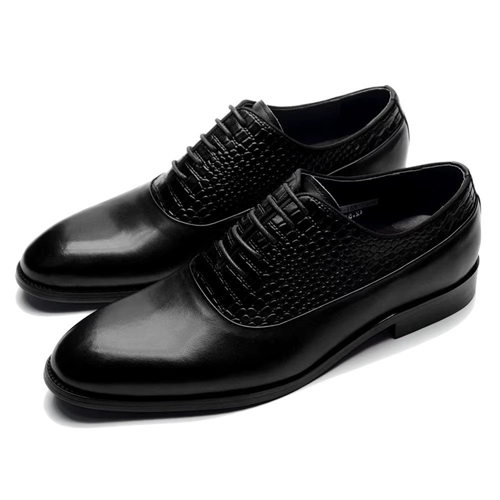 Luxury Original Men Leather Lace-up Shoes-3073-CHM-204