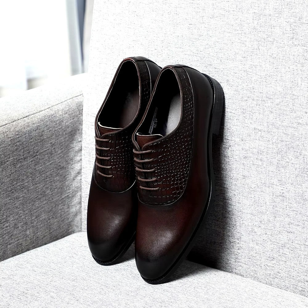 Luxury Original Men Leather Lace-up Shoes-3073-CHM-204