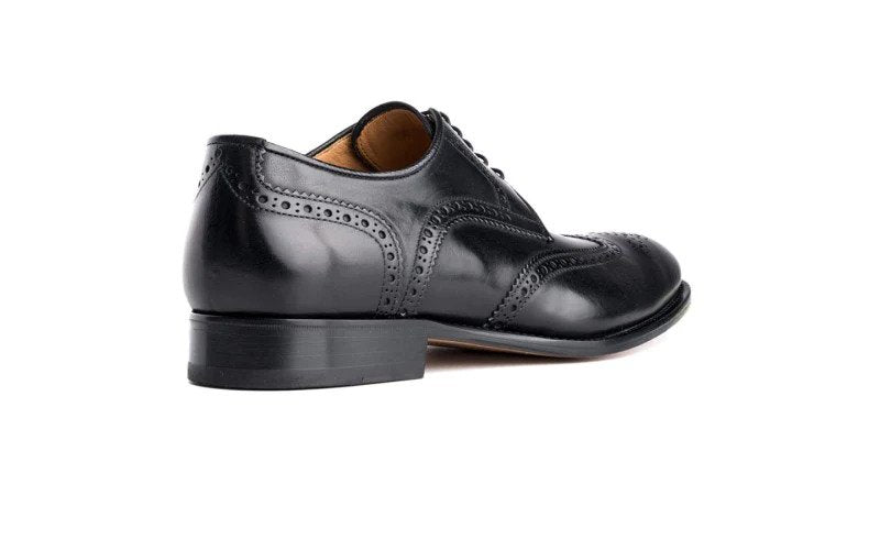 Wingtip Black Antique Shoes-13933